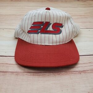 VINTAGE Entertainment Lighting Services Hat Cap Snap Back One Size Pinstripe 90s